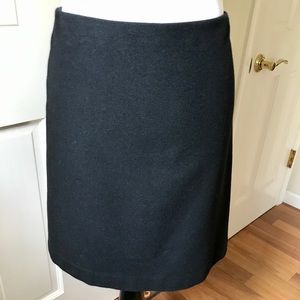 Theory black wool skirt